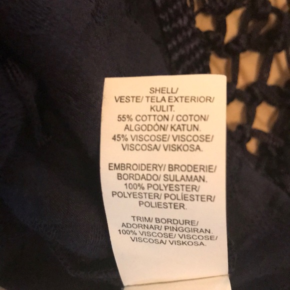 Navy summer eyelet top. Never worn!! Love it. - Picture 6 of 6